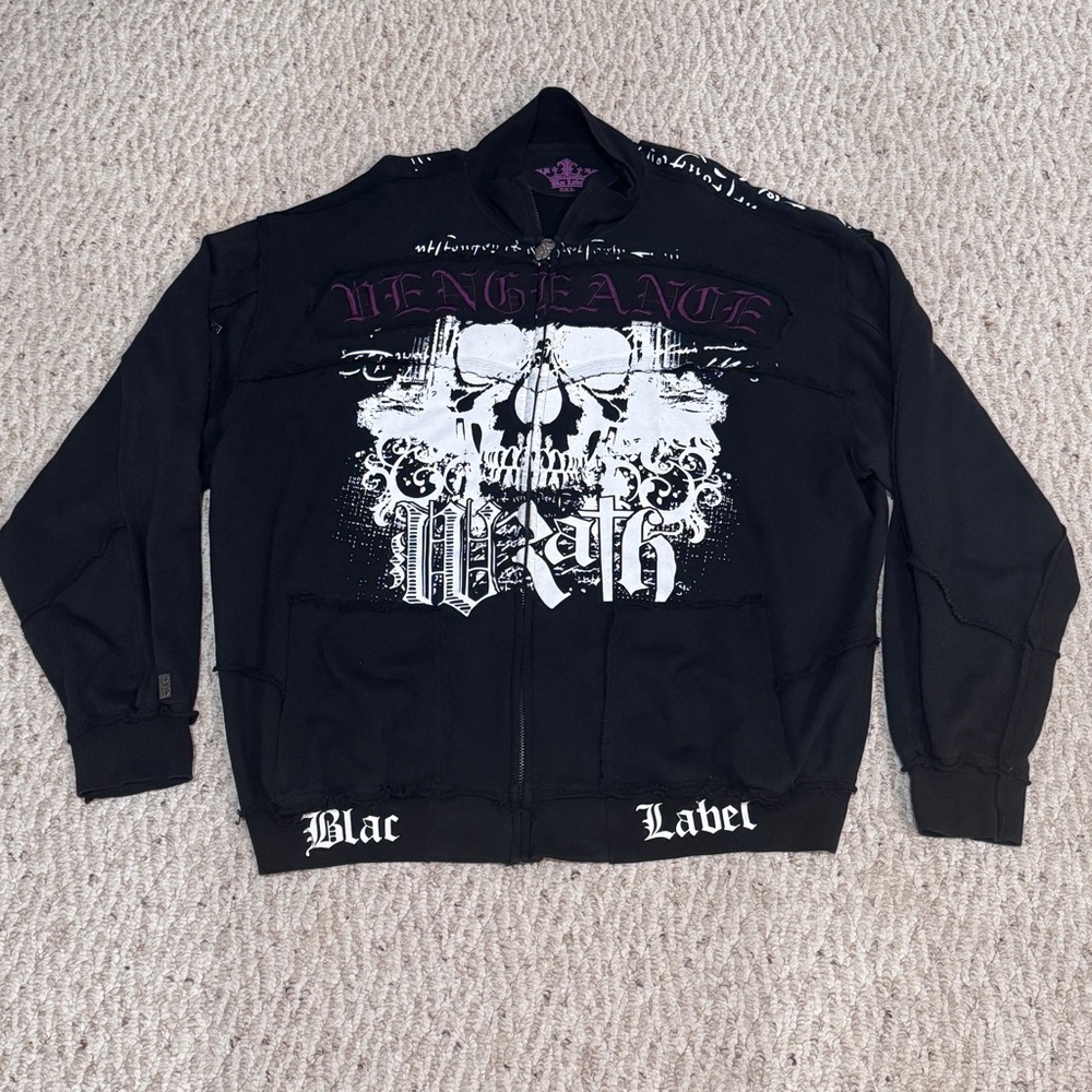 Black Label Men's Vengeance Graphic Bomber Jacket